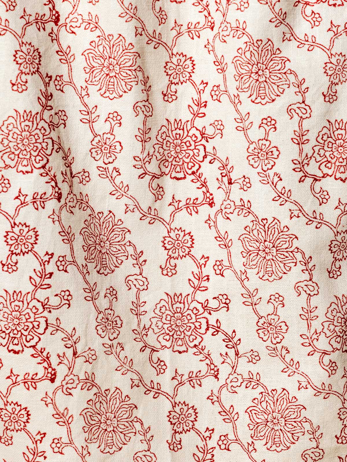 Gulbahar Red Linen Tea Towel