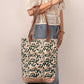 Palash Canvas Tote Bag with Leather Handles