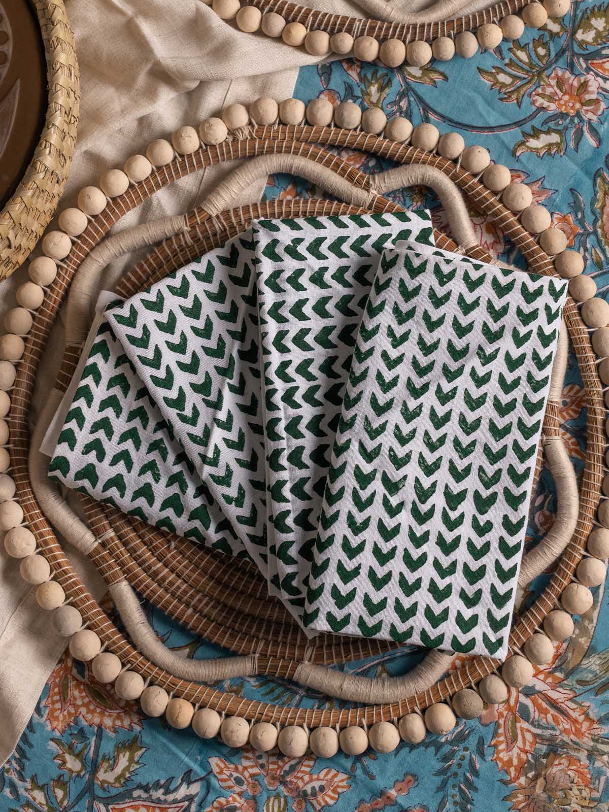 Green Leher Cloth Napkins