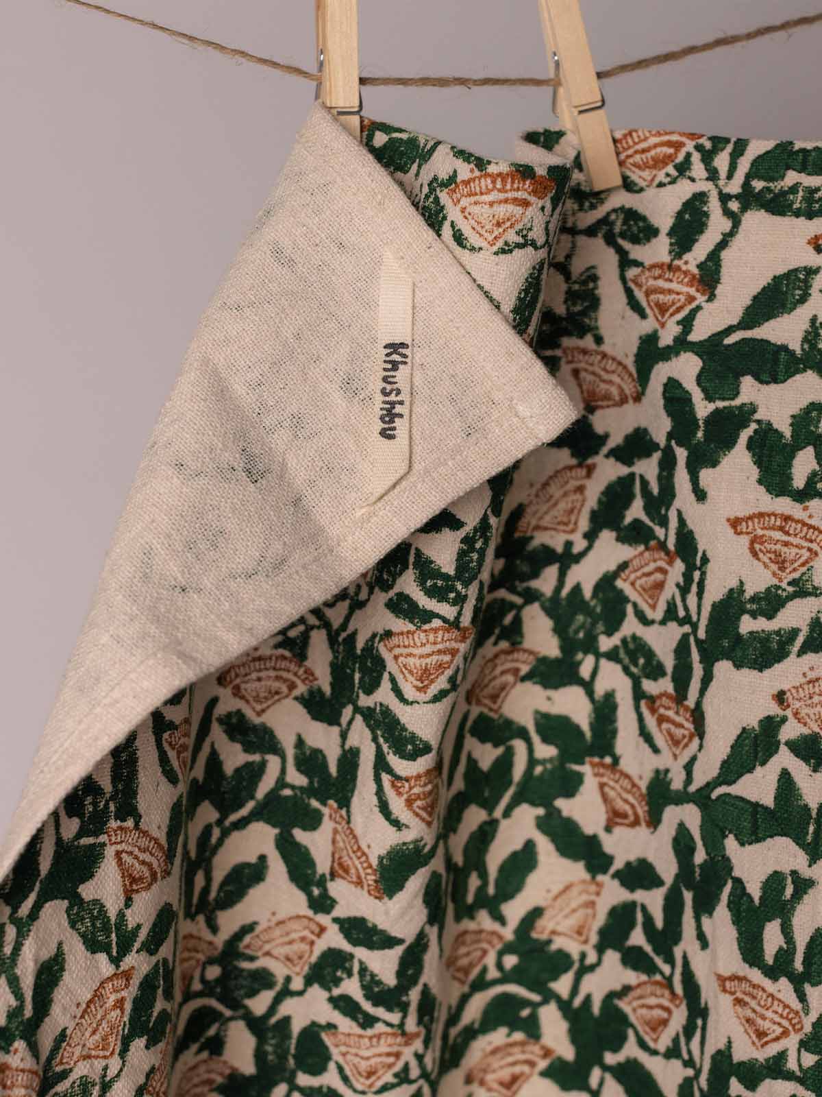 Palash Floral Linen Tea Towel