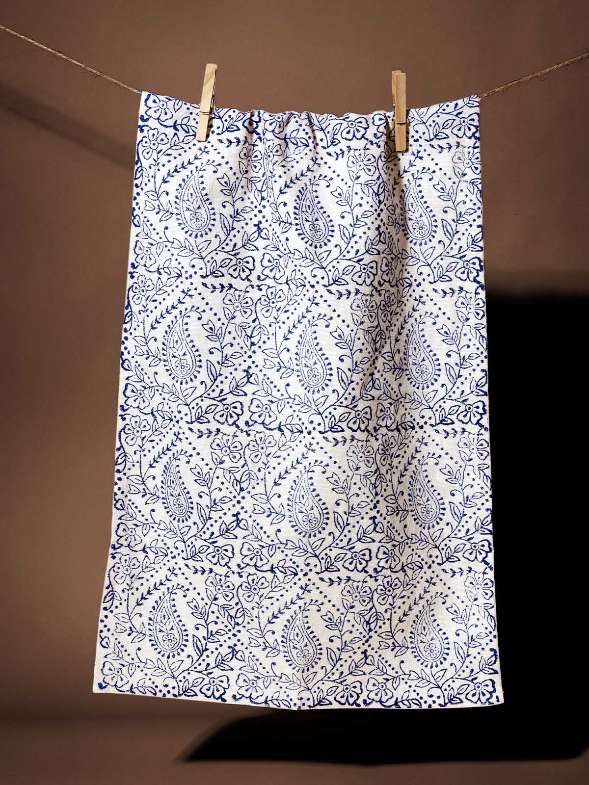 Butah in Blue Linen Tea Towel