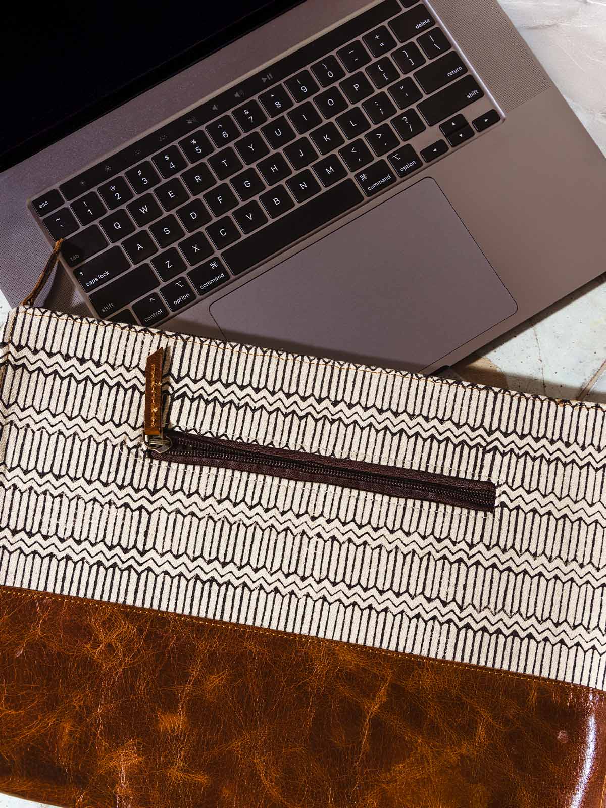 Arrow Leather Laptop Sleeve/Carryall