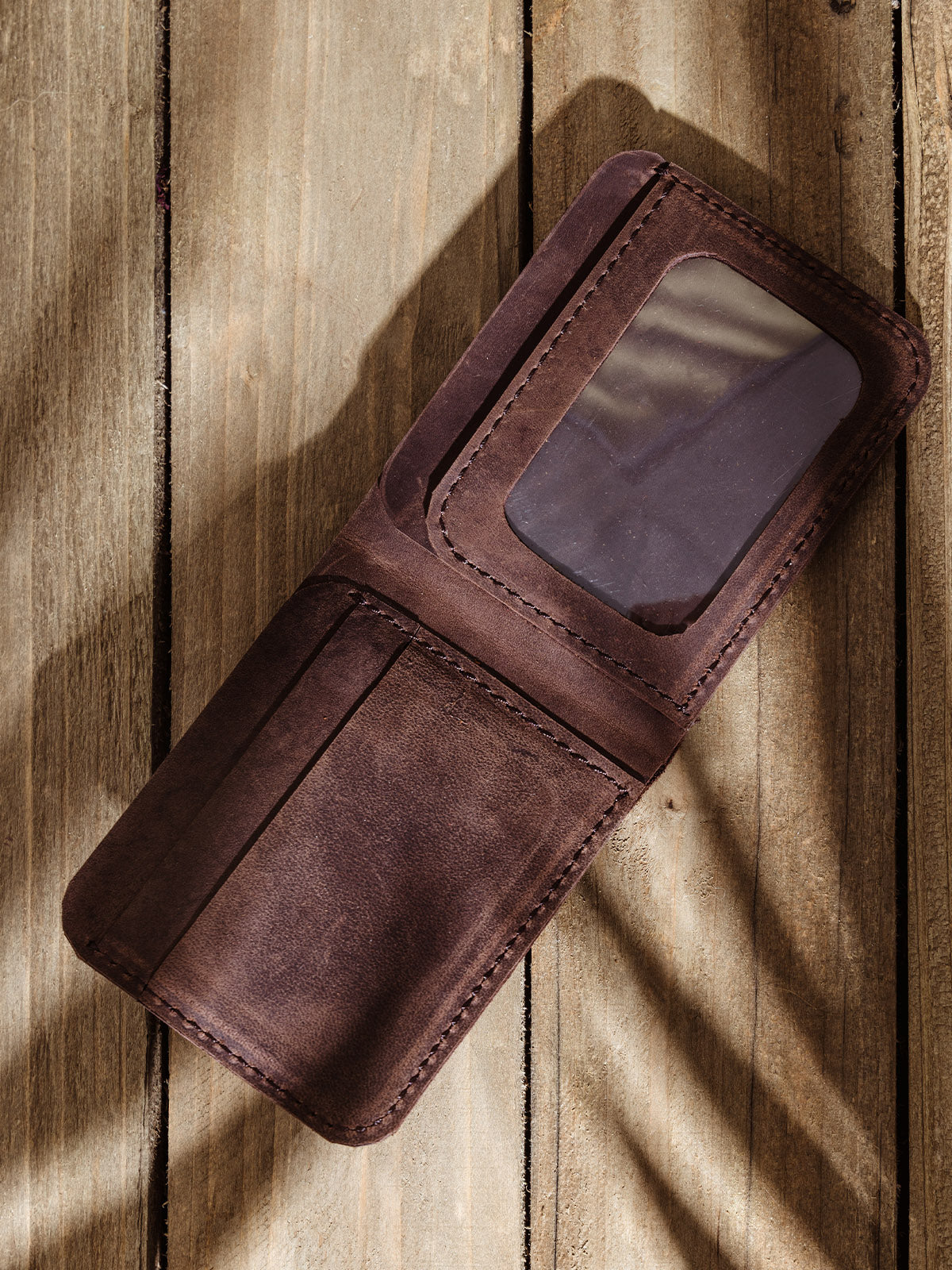 Men's Leather Bifold Wallet-Espresso
