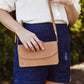 Safari Leather Crossbody Wallet Purse