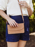 Safari Leather Crossbody Wallet Purse