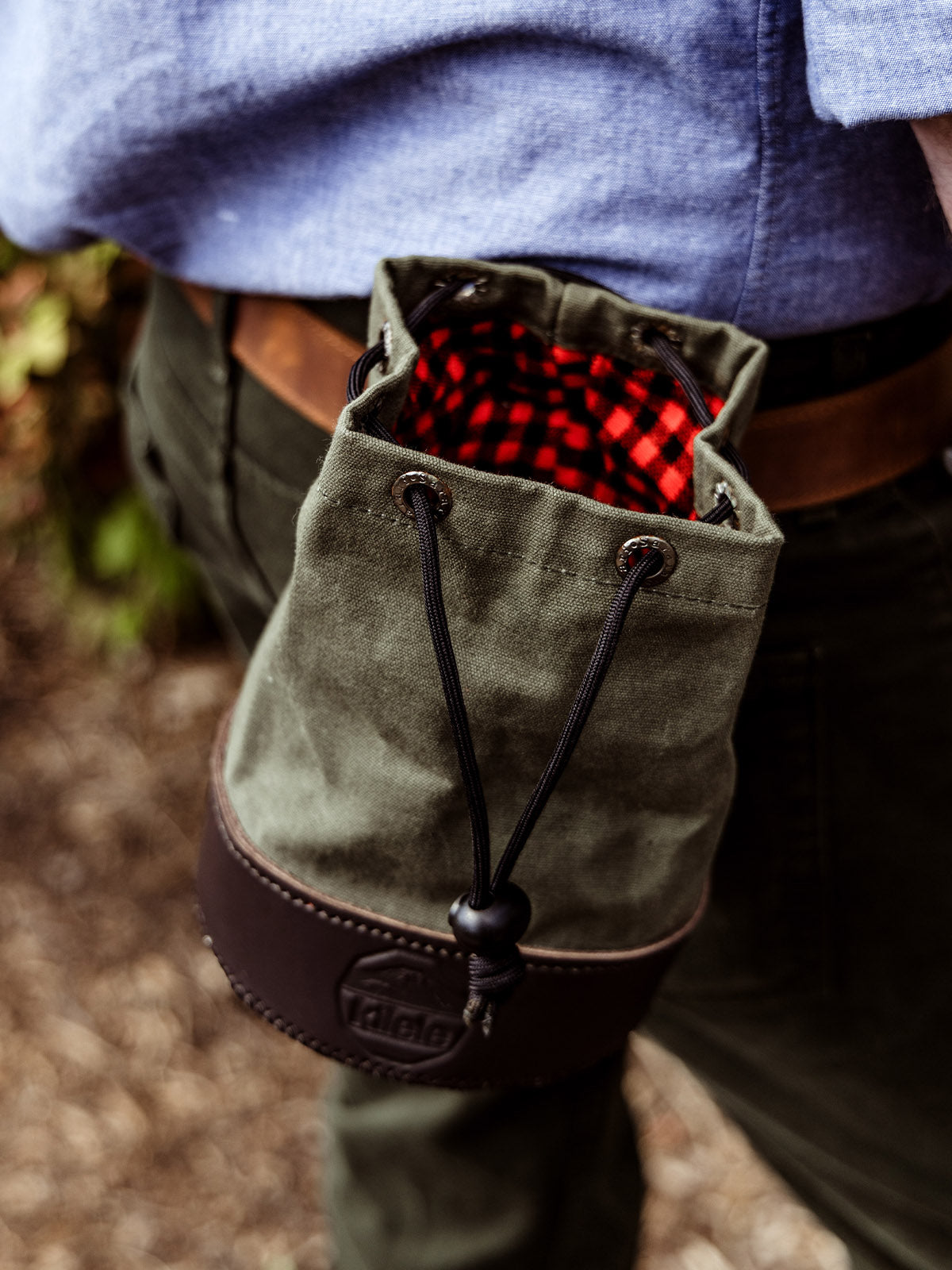 Canvas & Leather Shell Bag