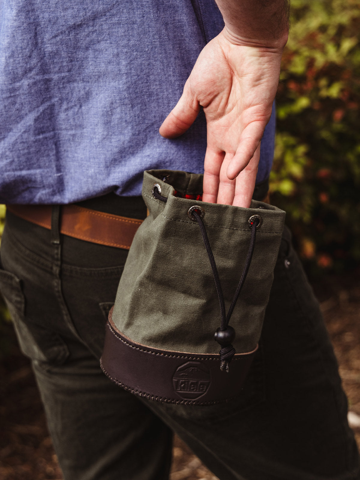 Canvas & Leather Shell Bag