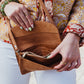 Safari Leather Crossbody Wallet Purse