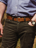 Men's Leather Belt in Chestnut