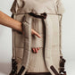 Kilele Canvas & Leather Backpack- Tan