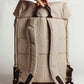 Kilele Canvas & Leather Backpack- Tan