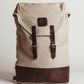Kilele Canvas & Leather Backpack- Tan