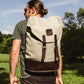 Kilele Canvas & Leather Backpack- Tan