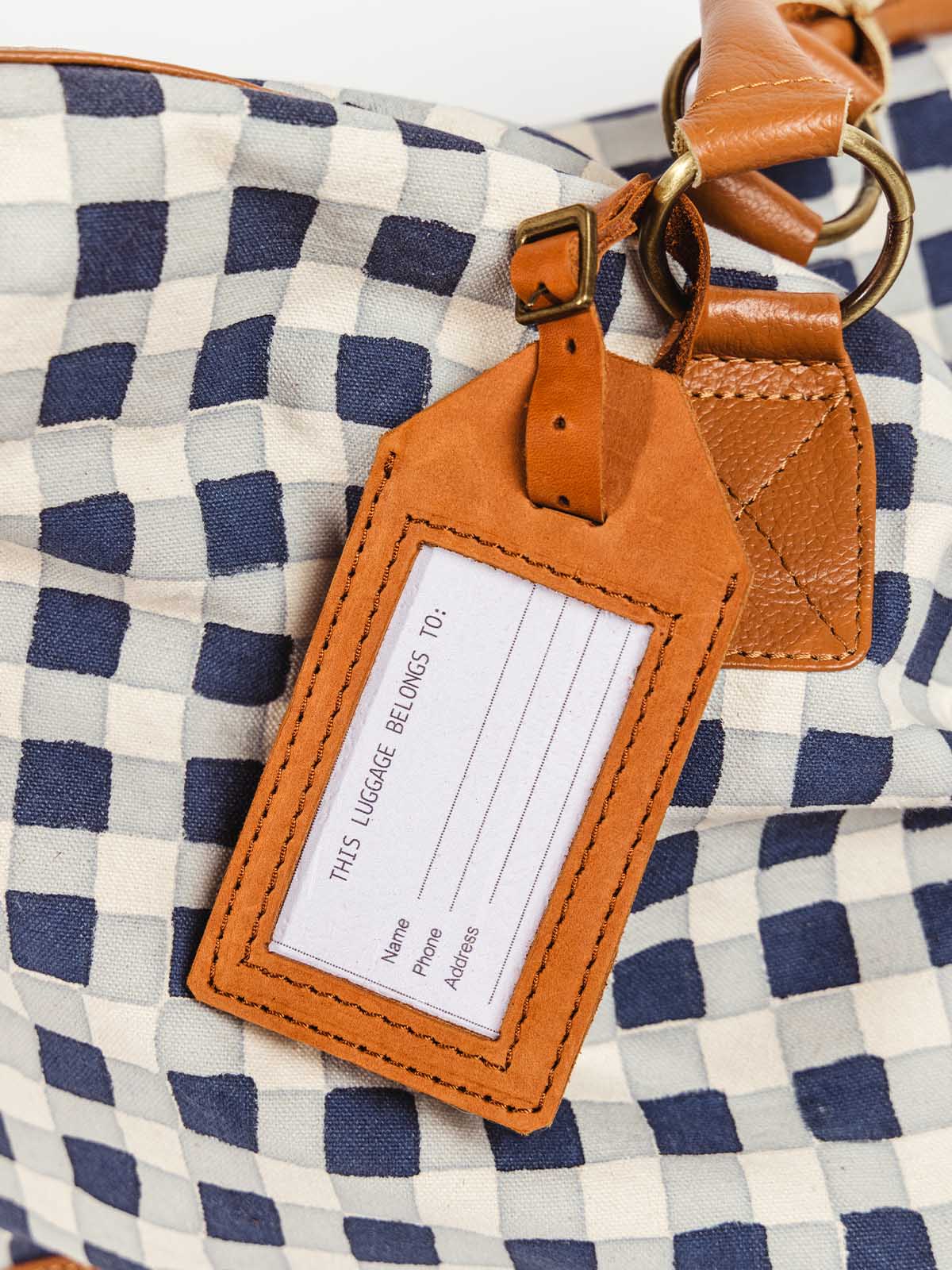 Kilele Brown Leather Luggage Tag