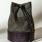 Canvas & Leather Shell Bag