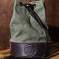 Canvas & Leather Shell Bag