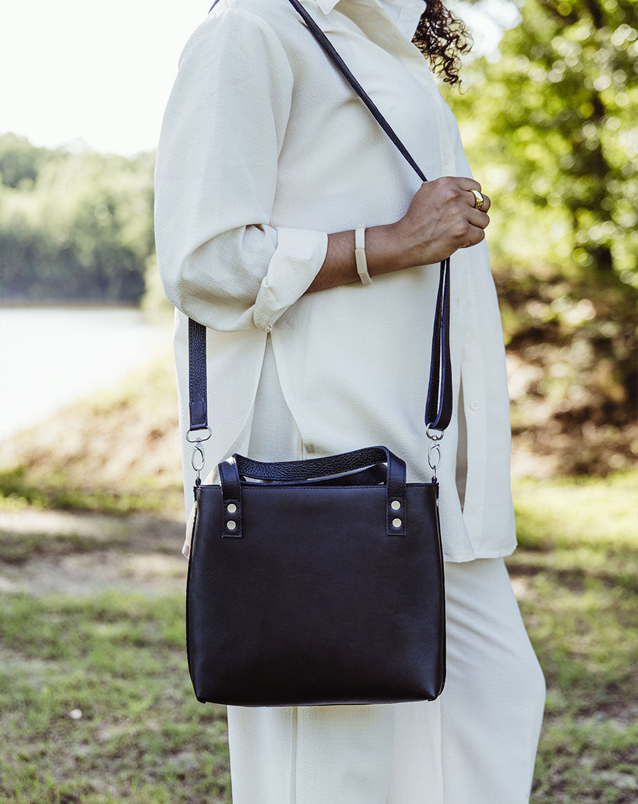 Leather Mini Crossbody Tote