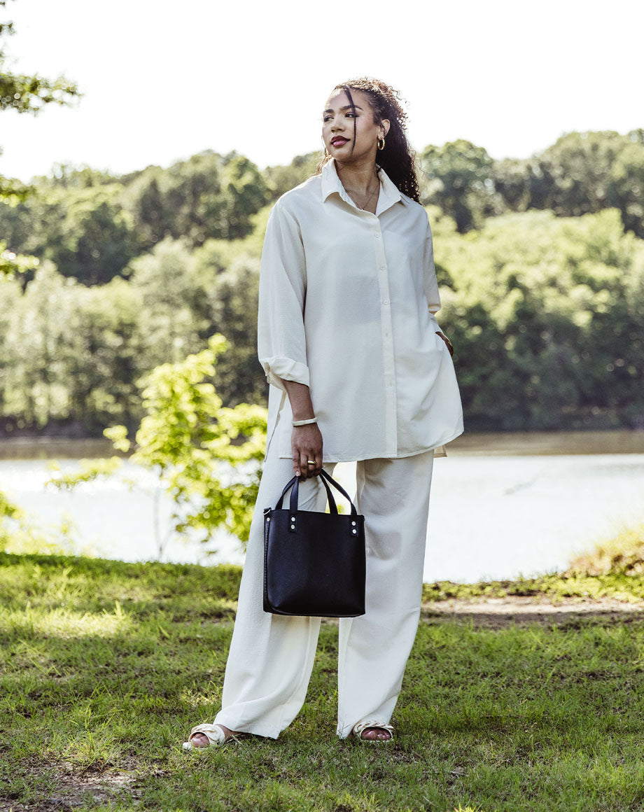 Leather Mini Crossbody Tote