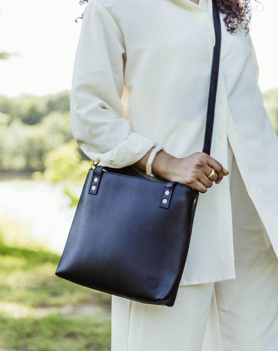 Leather Mini Crossbody Tote