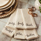 Simple Gathering Embroidered Linen Napkin Set
