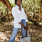 Gray Croc Tote