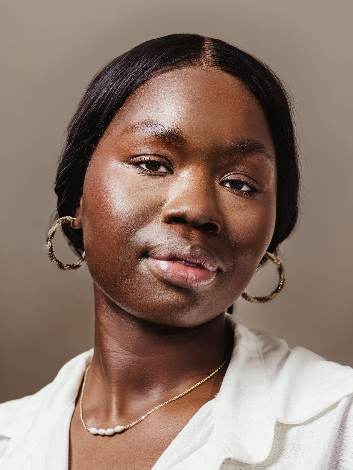 Daphne Beaded Hoop Earrings