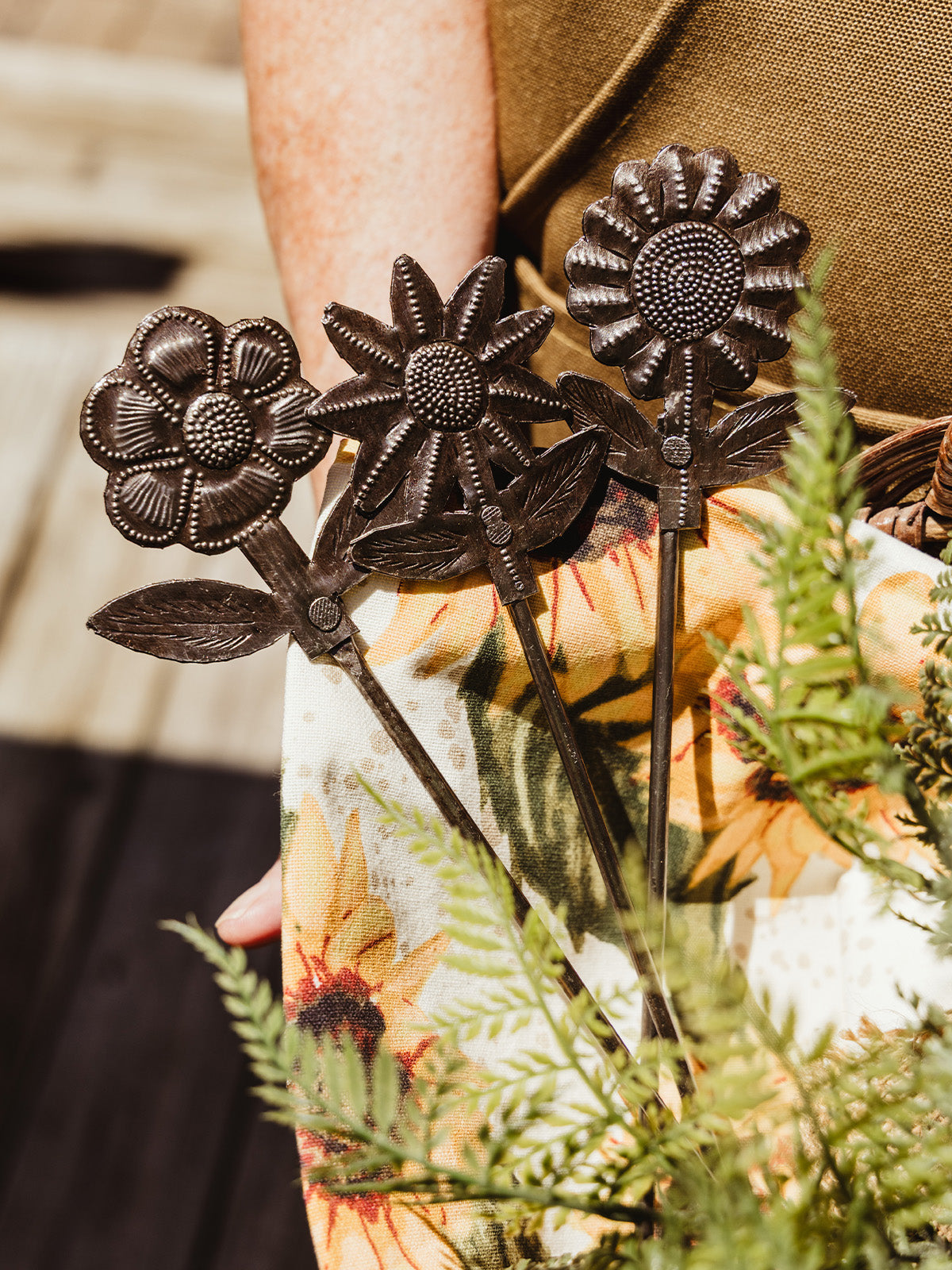 Floral Garden Stakes (Set of 3)