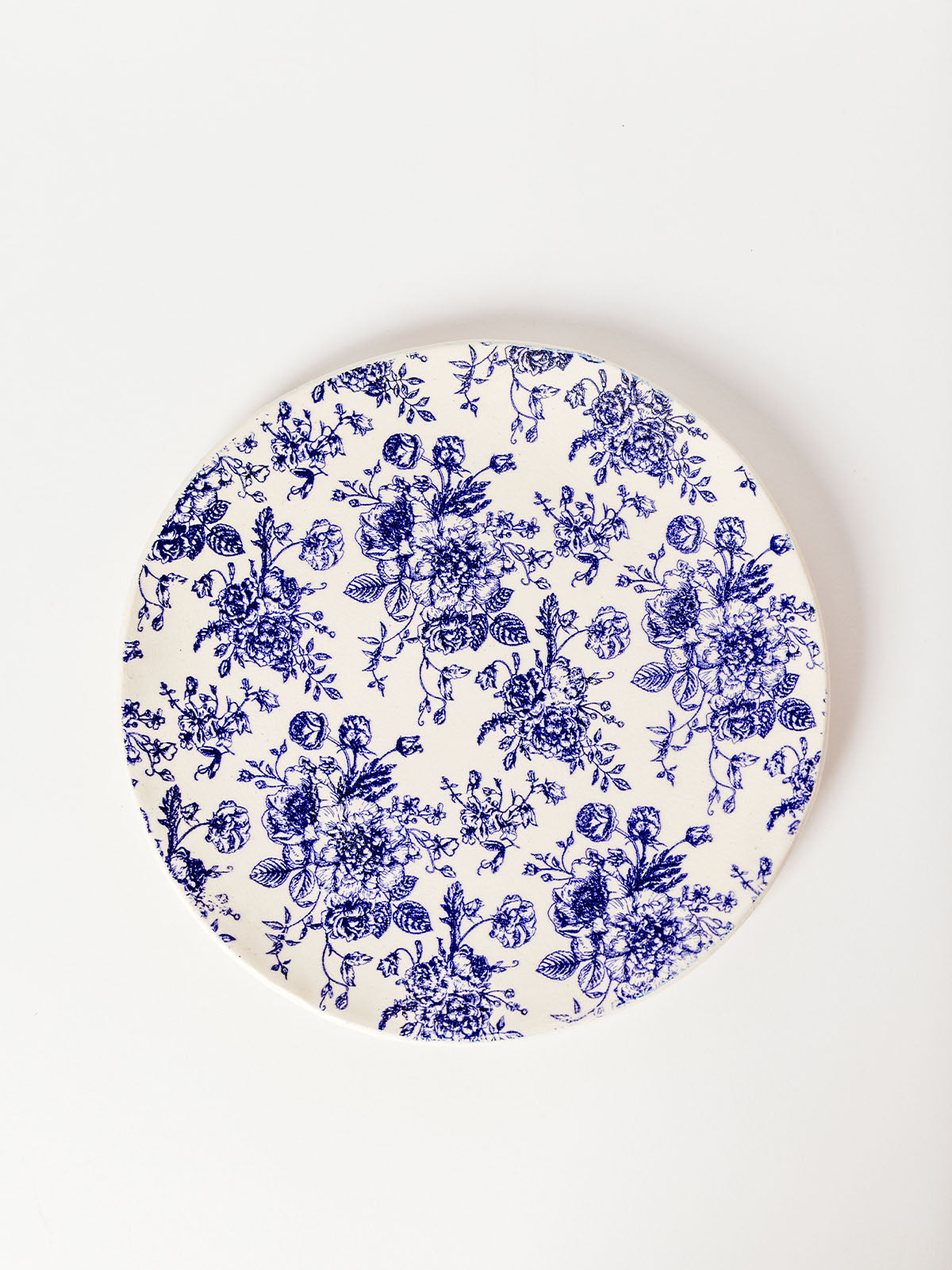 Small Blue Floral Plate
