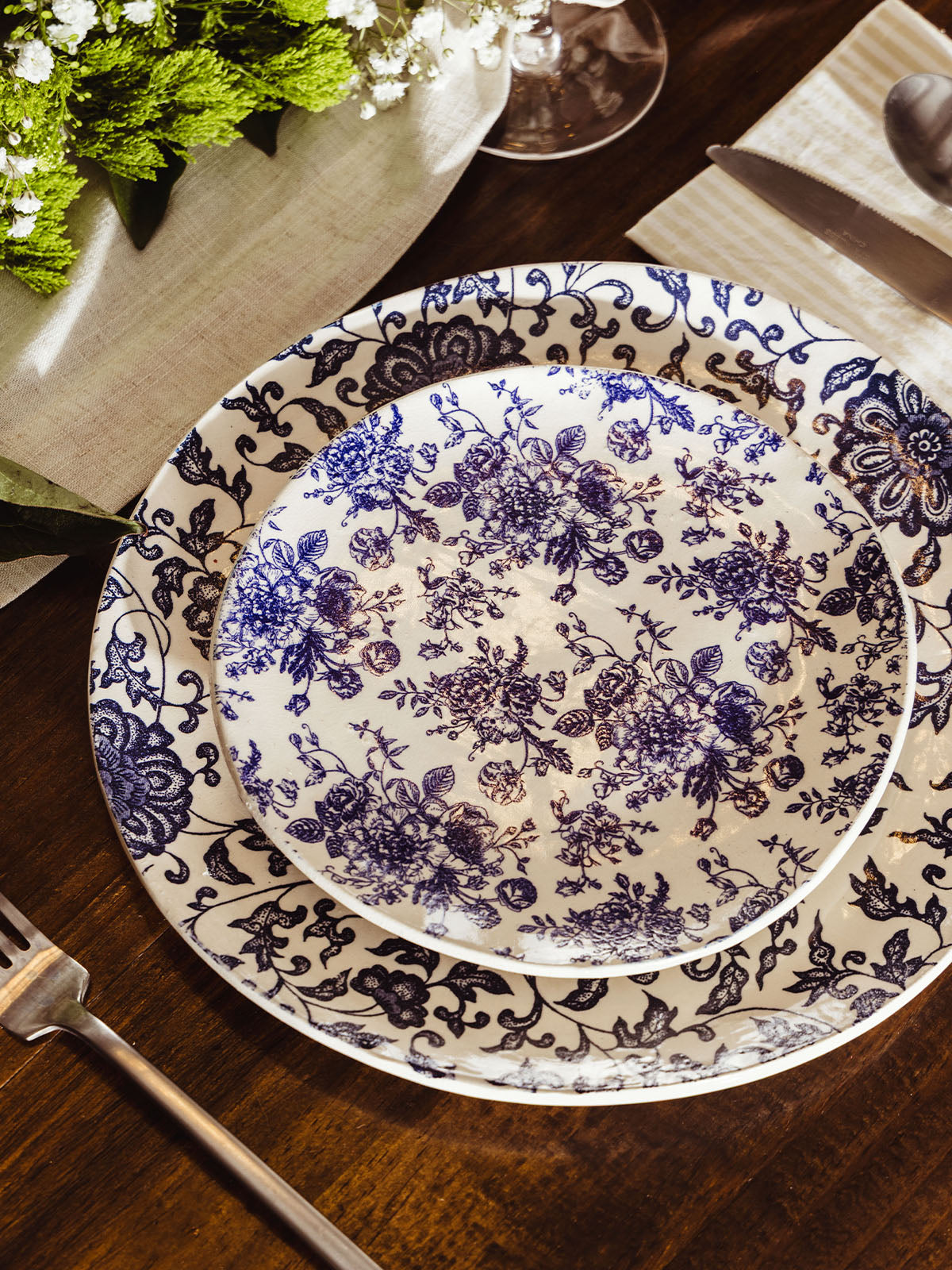 Small Blue Floral Plate