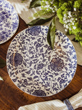 Large Blue Floral Plate