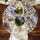 Blue Floral Napkin Rings - Set of 4