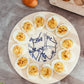 Blue Floral Ceramic Egg Plate
