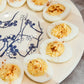 Blue Floral Ceramic Egg Plate
