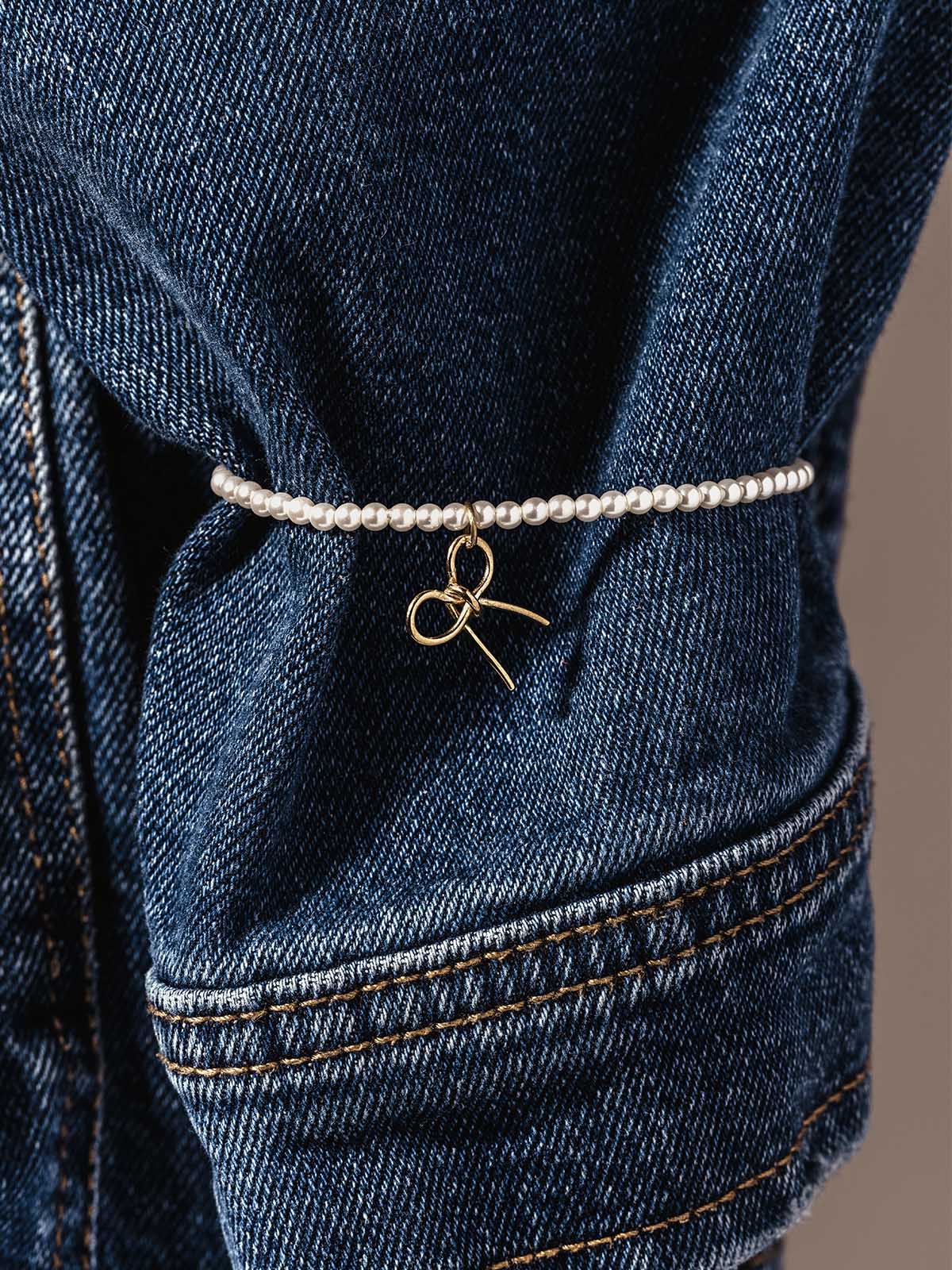 Pearls & Bow Bracelet