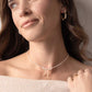 White Beaded Bow Choker Necklace