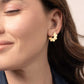 Gold Daisy Huggie Earrings