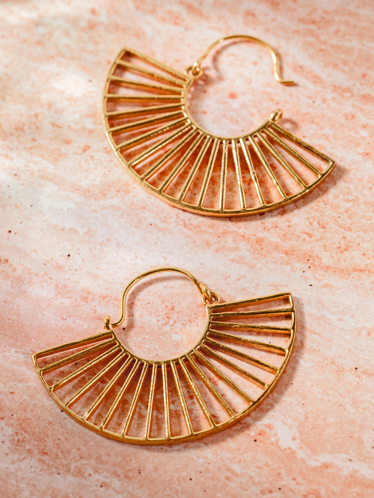 Radiant Sunflare Gold Hoops