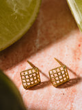 Twists of Charm Woven Gold Stud Earrings