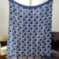 Indigo Fields Blue Throw Blanket