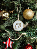 Joy Wooden Christmas Tree Ornament