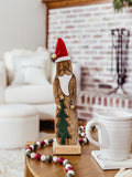 Hand-carved Wooden Standing Santa