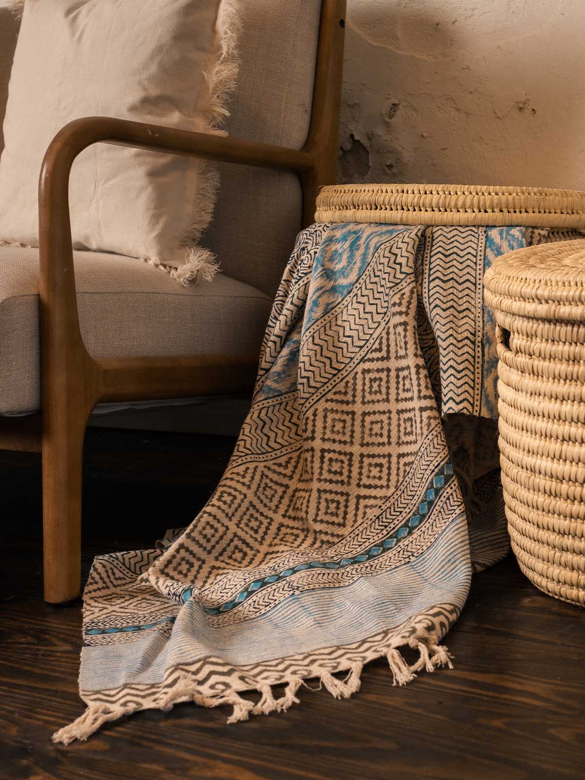 Seaside Stripes Patterned Throw Blanket