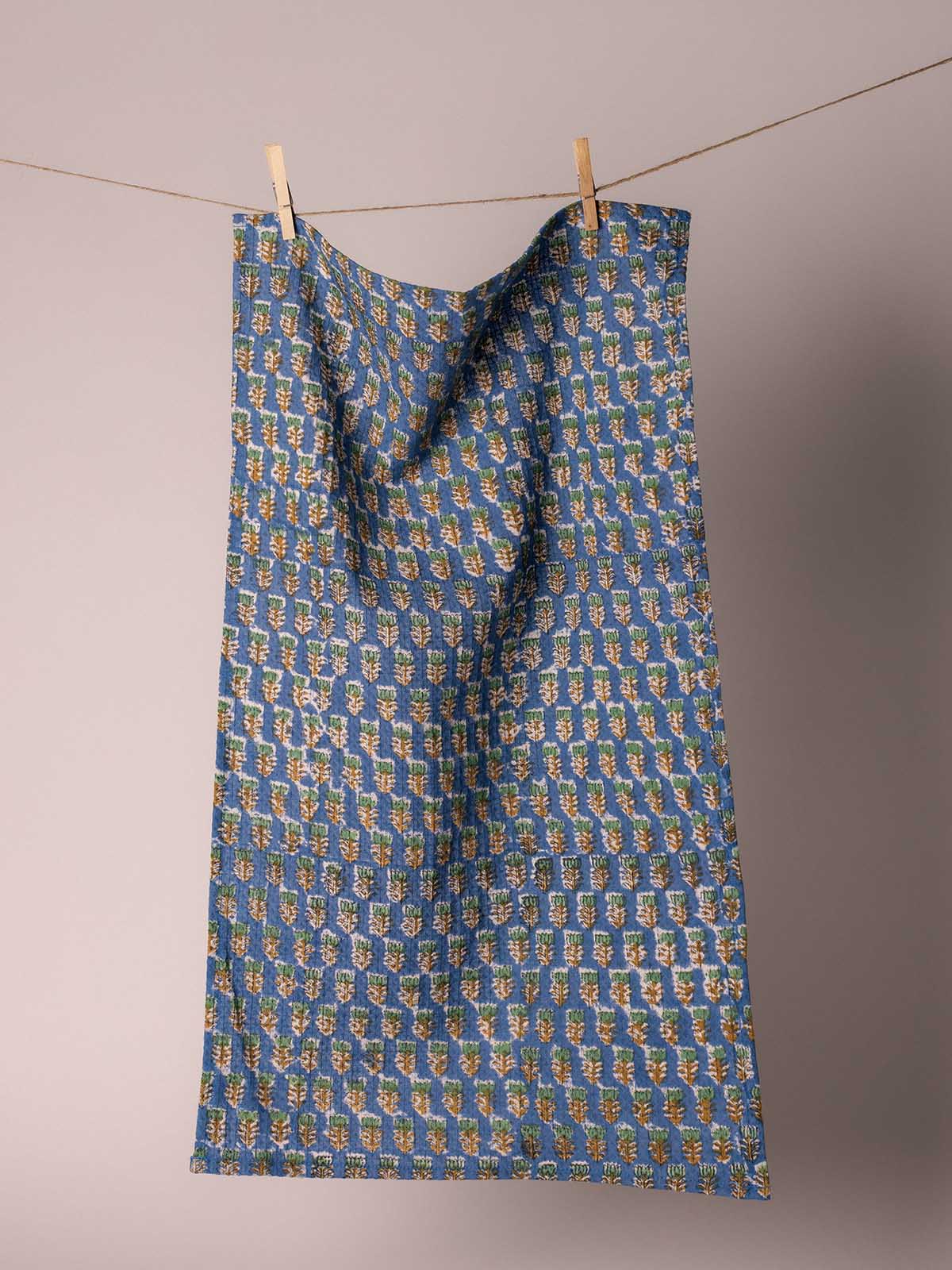 Traditional Blooms Tea Towel