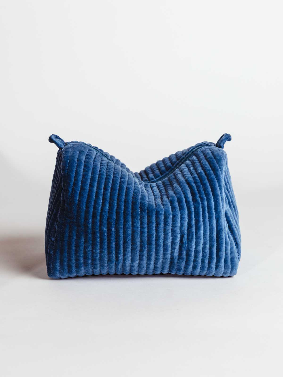 Velvet Quilted Cosmetic Bag
