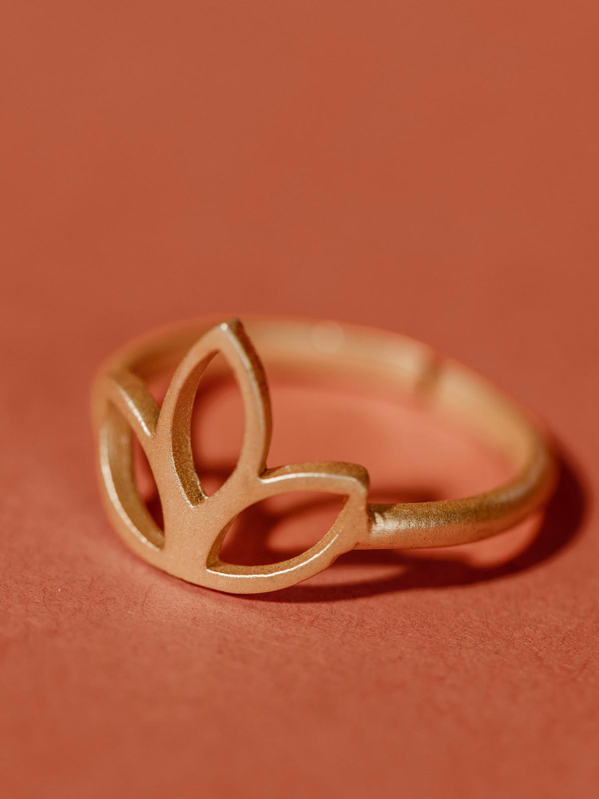 Brass Lotus Ring