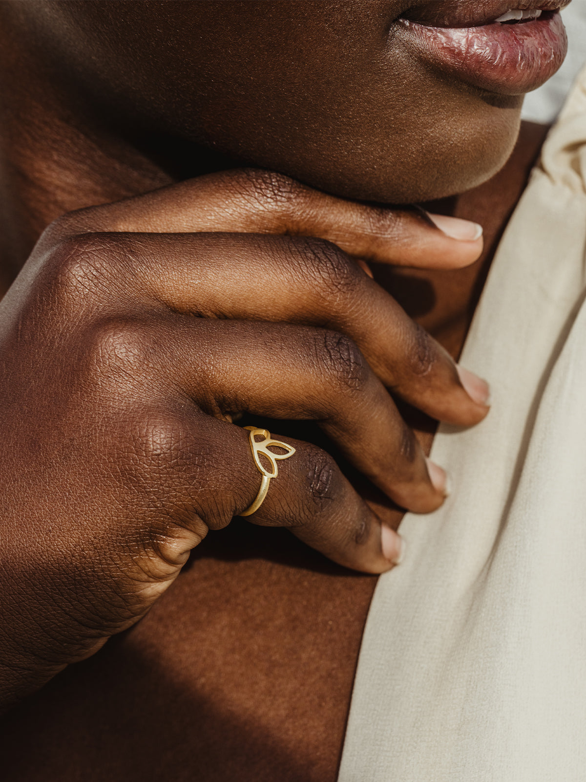 Brass Lotus Ring