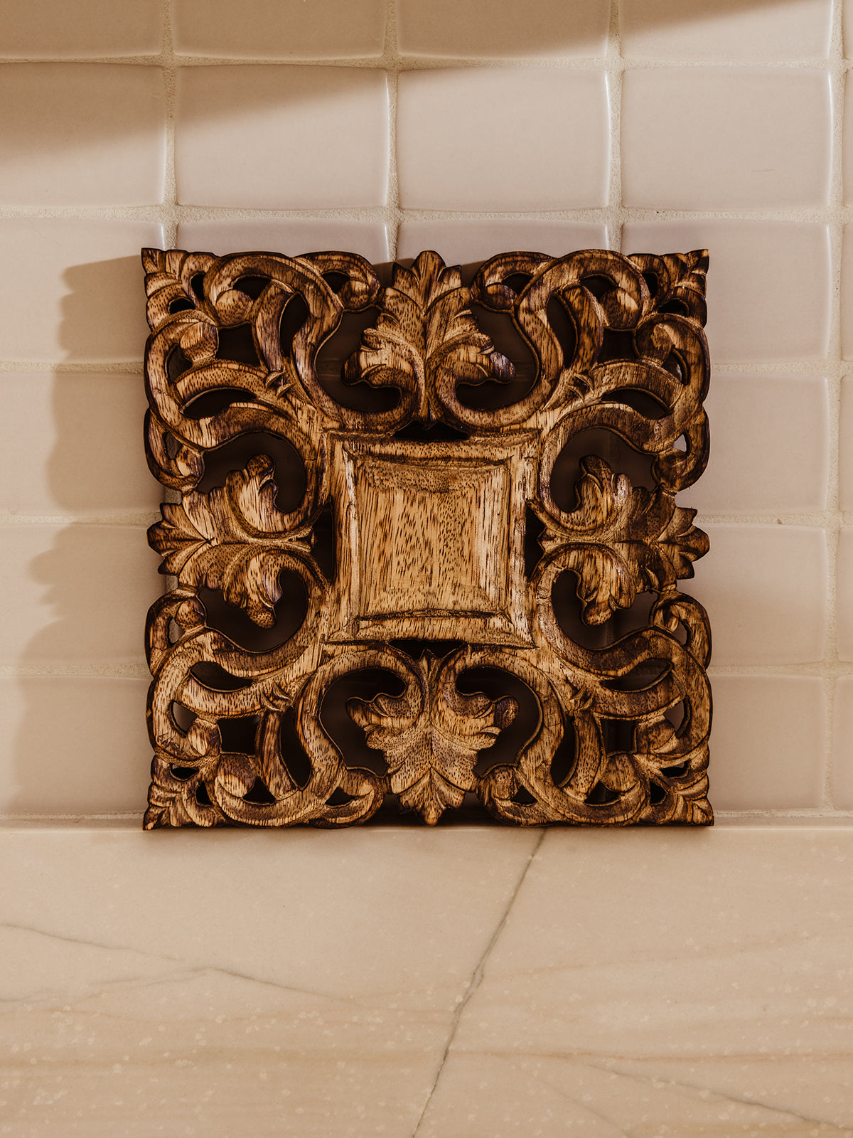 Carved Wood Trivet