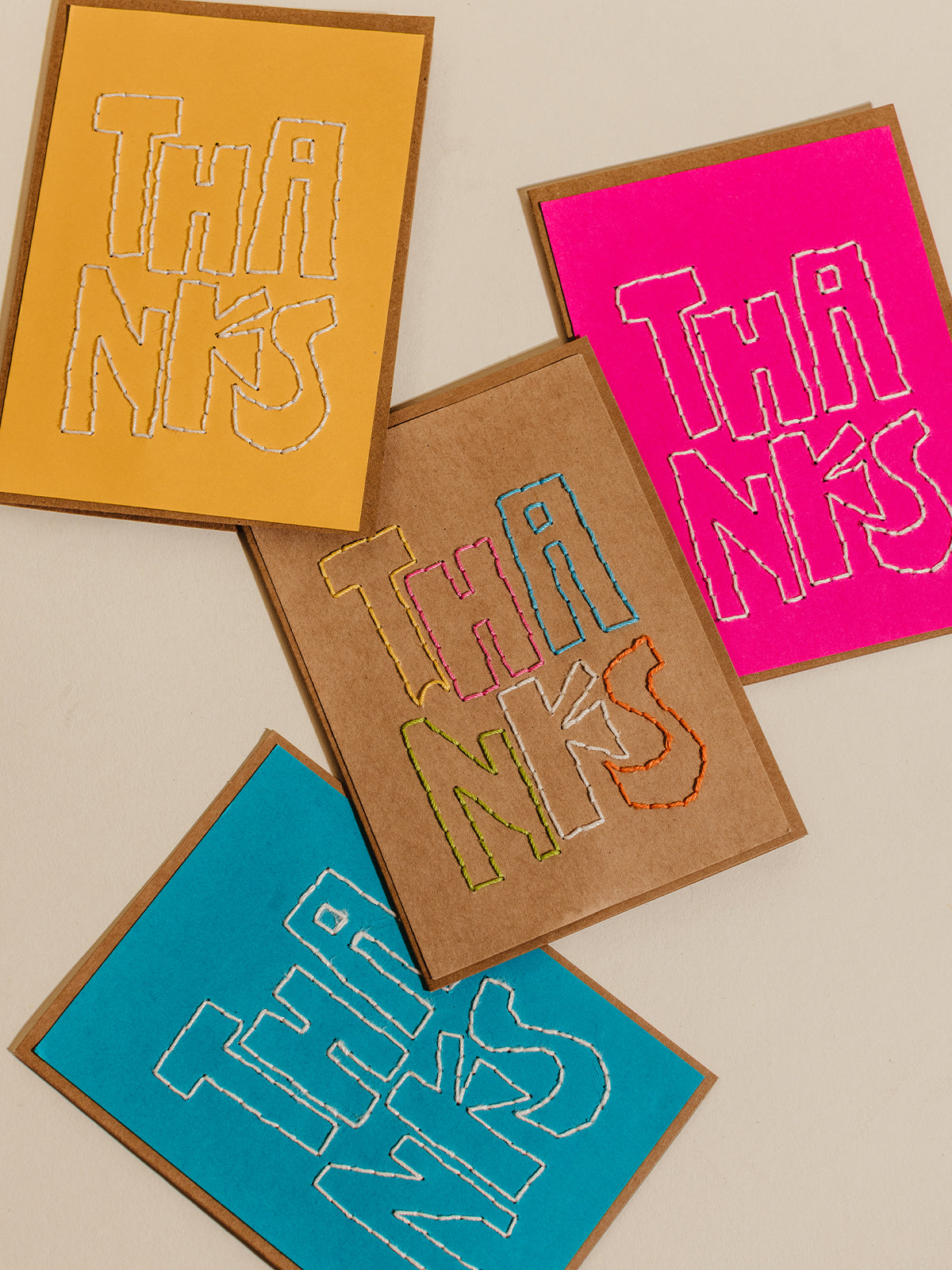 "Bold Thanks" Handmade Thank You Card Set