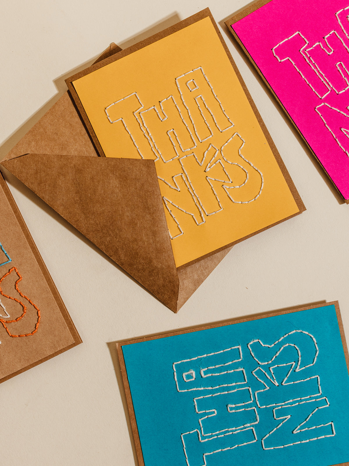"Bold Thanks" Handmade Thank You Card Set