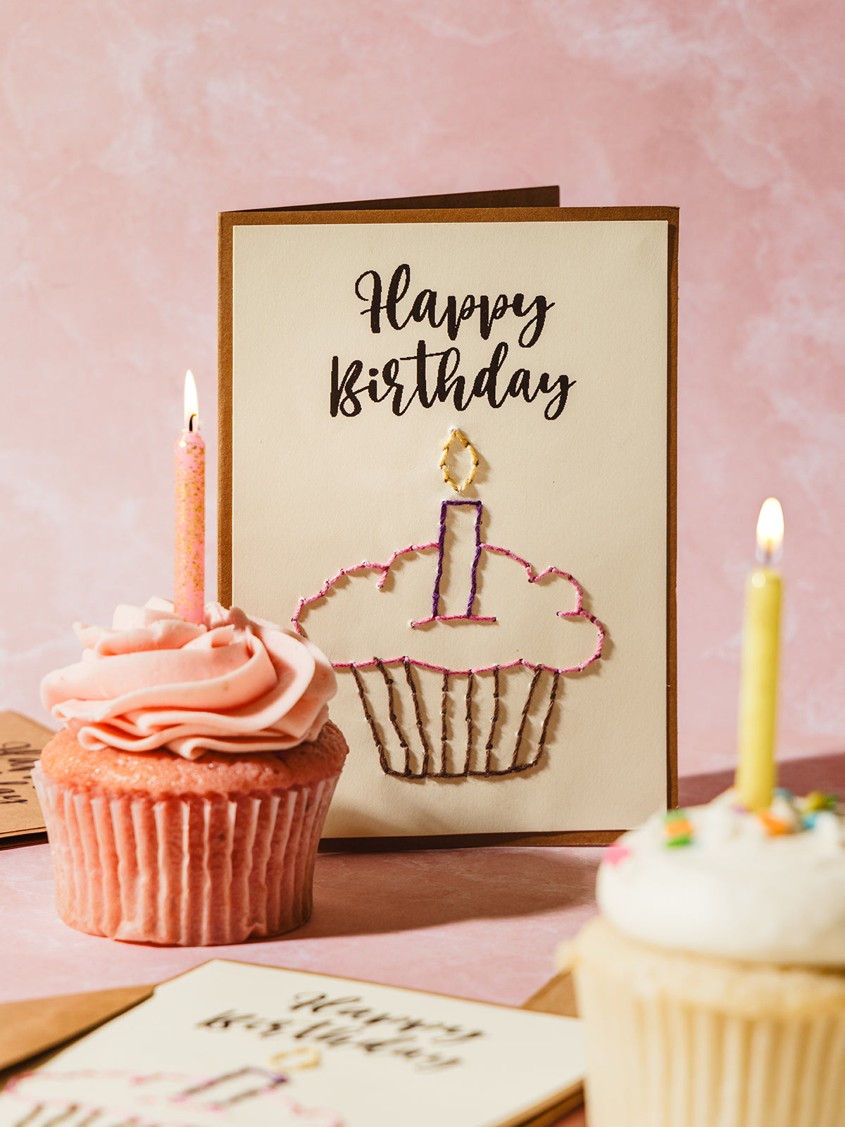 "Birthday Cupcake" Handmade Birthday Card Set